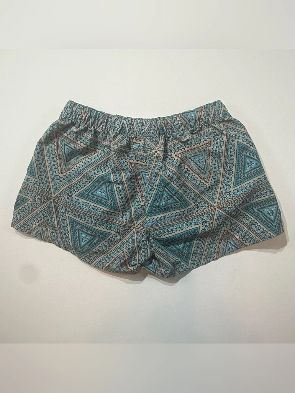 Patagonia Women’s Surf Trunks Board Shorts Teal Print Small